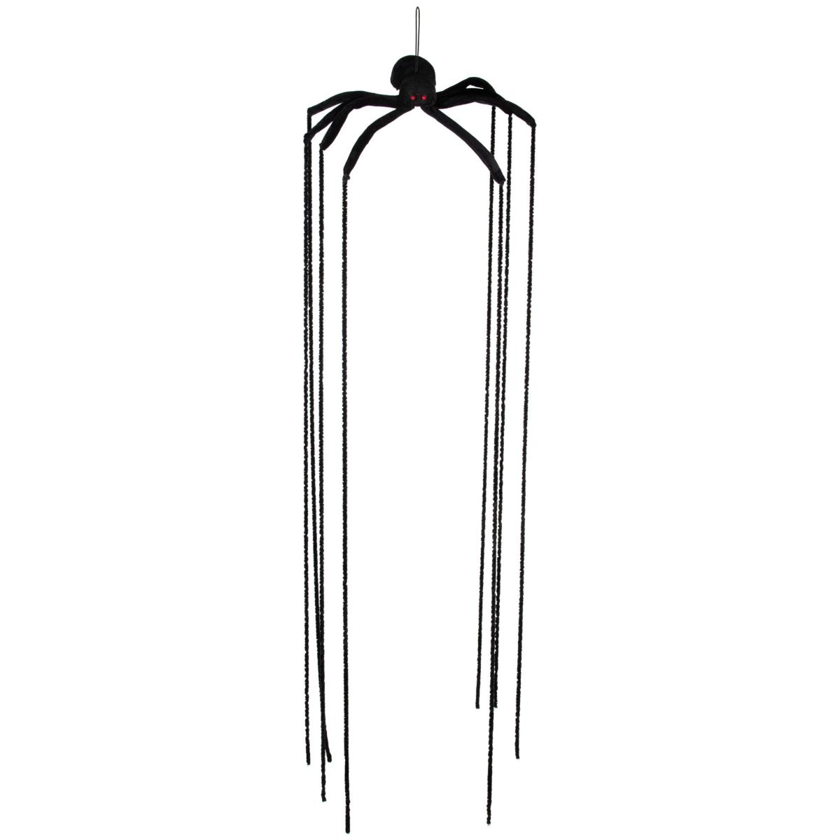 6 Black Long Legged Spider Halloween Decoration