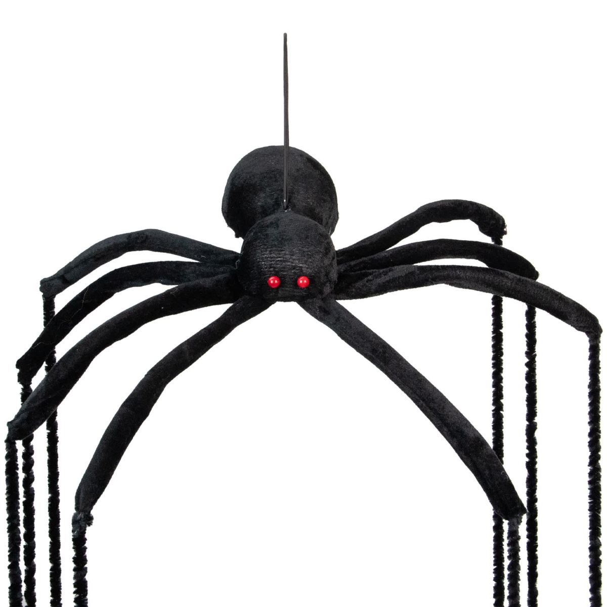 6 Black Long Legged Spider Halloween Decoration