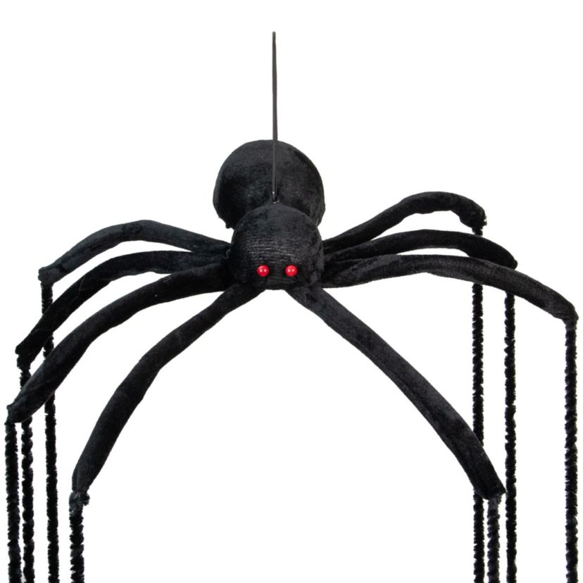 6 Black Long Legged Spider Halloween Decoration