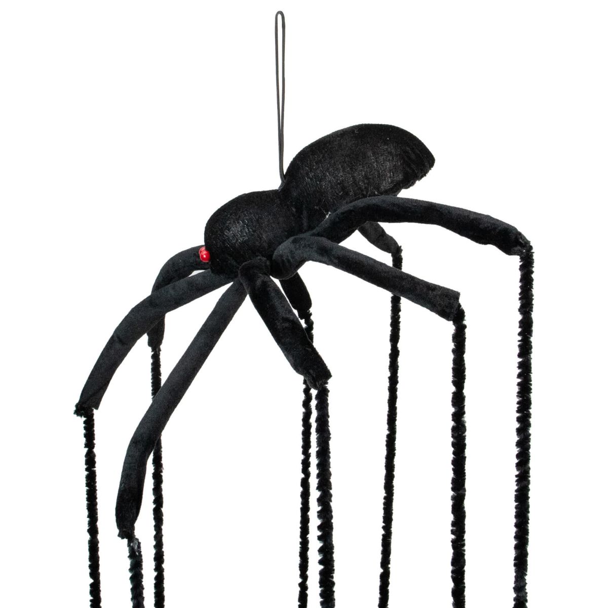 6 Black Long Legged Spider Halloween Decoration