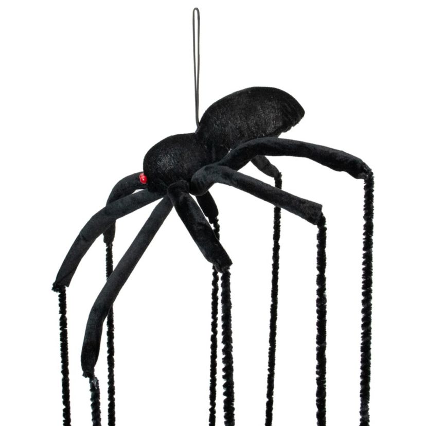 6 Black Long Legged Spider Halloween Decoration