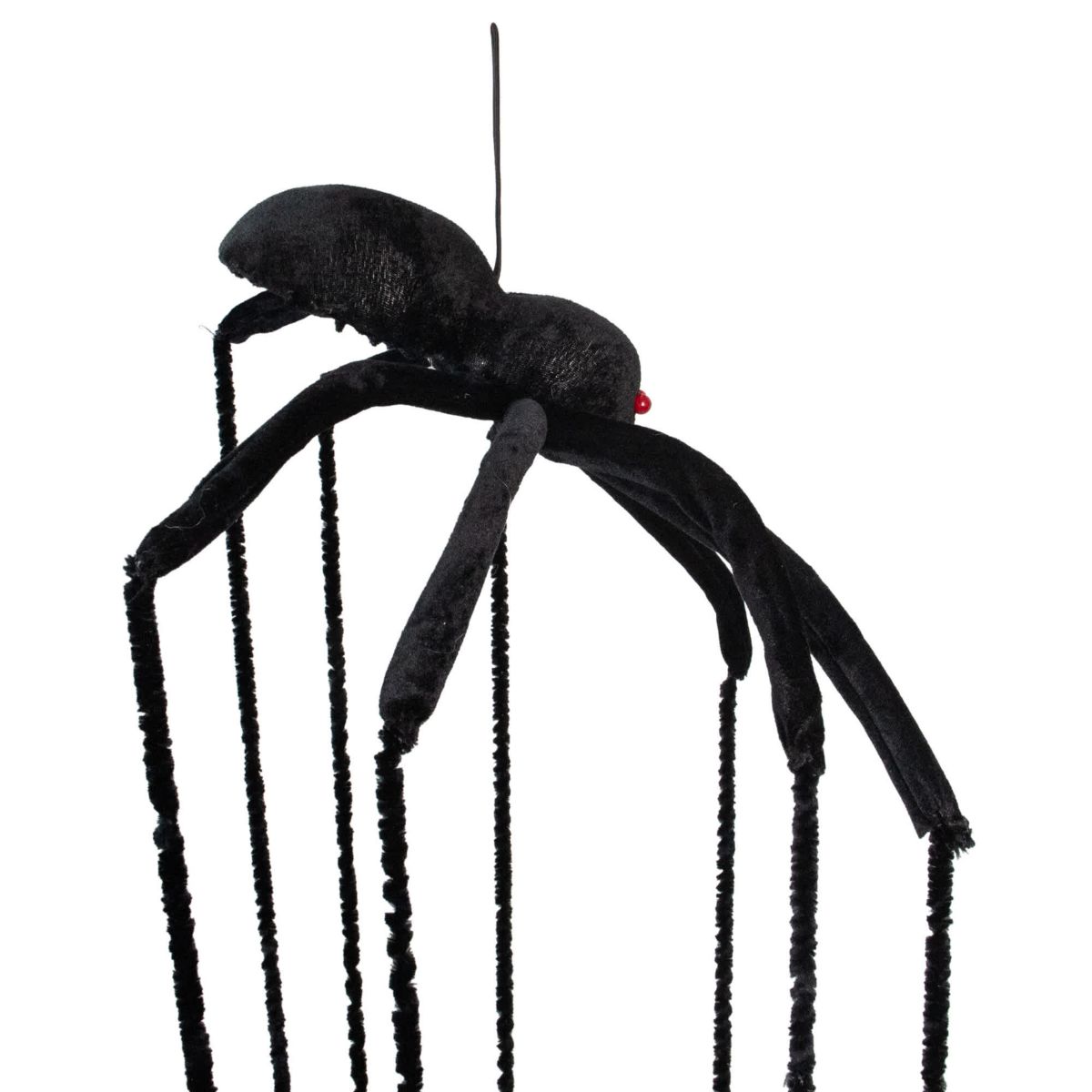 6 Black Long Legged Spider Halloween Decoration