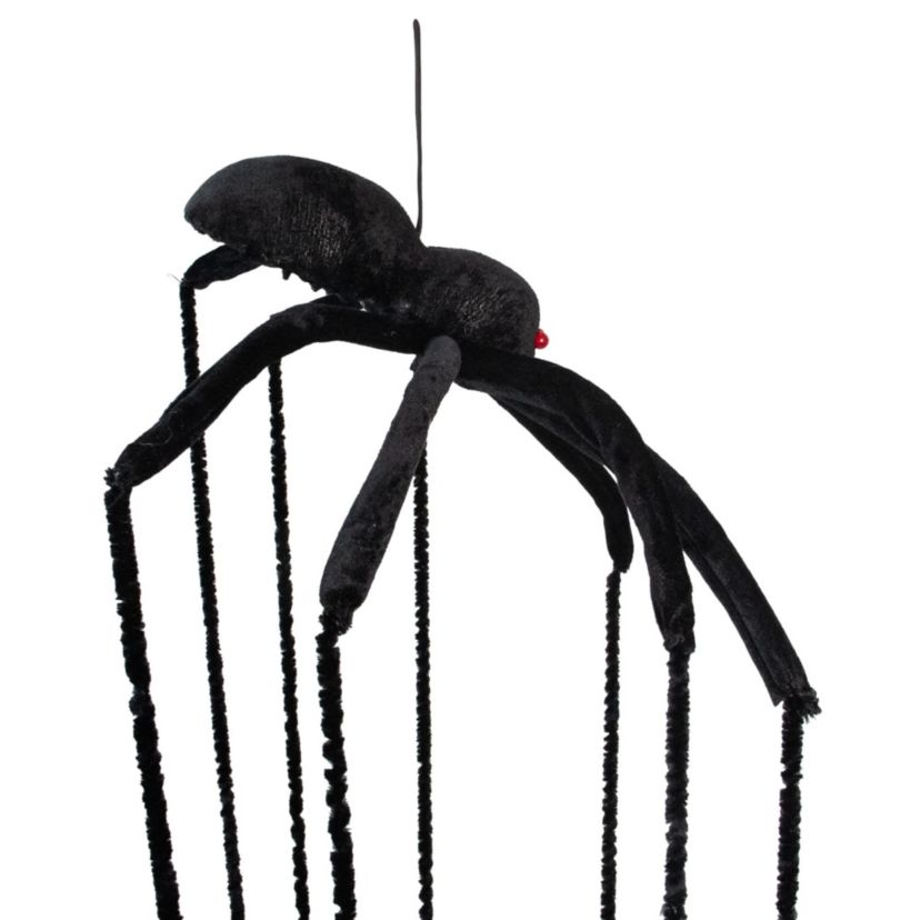 6 Black Long Legged Spider Halloween Decoration