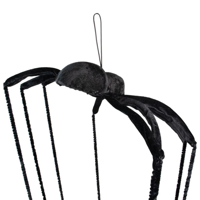 6 Black Long Legged Spider Halloween Decoration