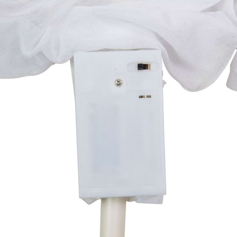 Set of 3 Lighted White Ghost Halloween Lawn Stakes 20"