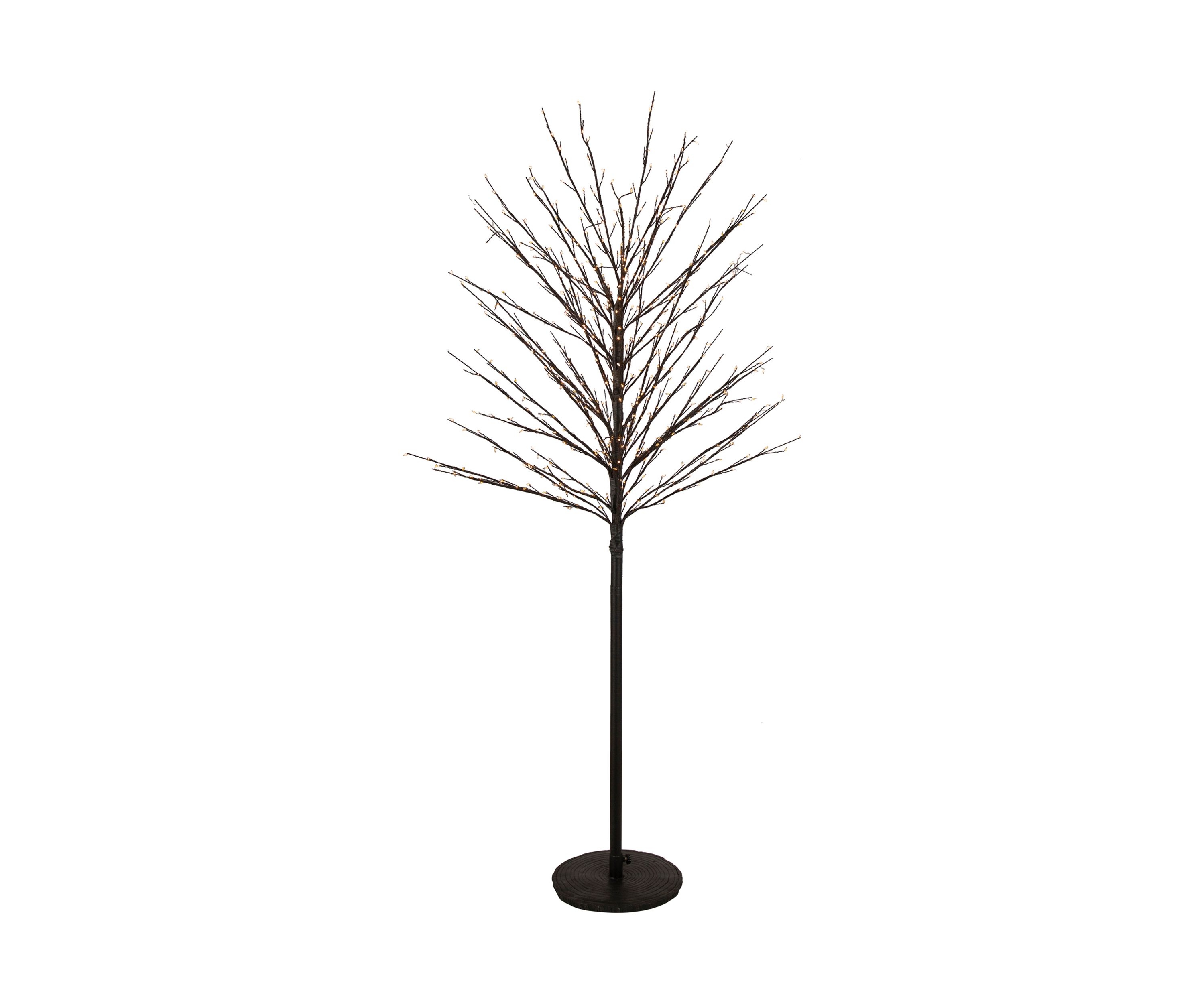 5 Black LED Lighted Christmas Twig Tree - Warm White Lights