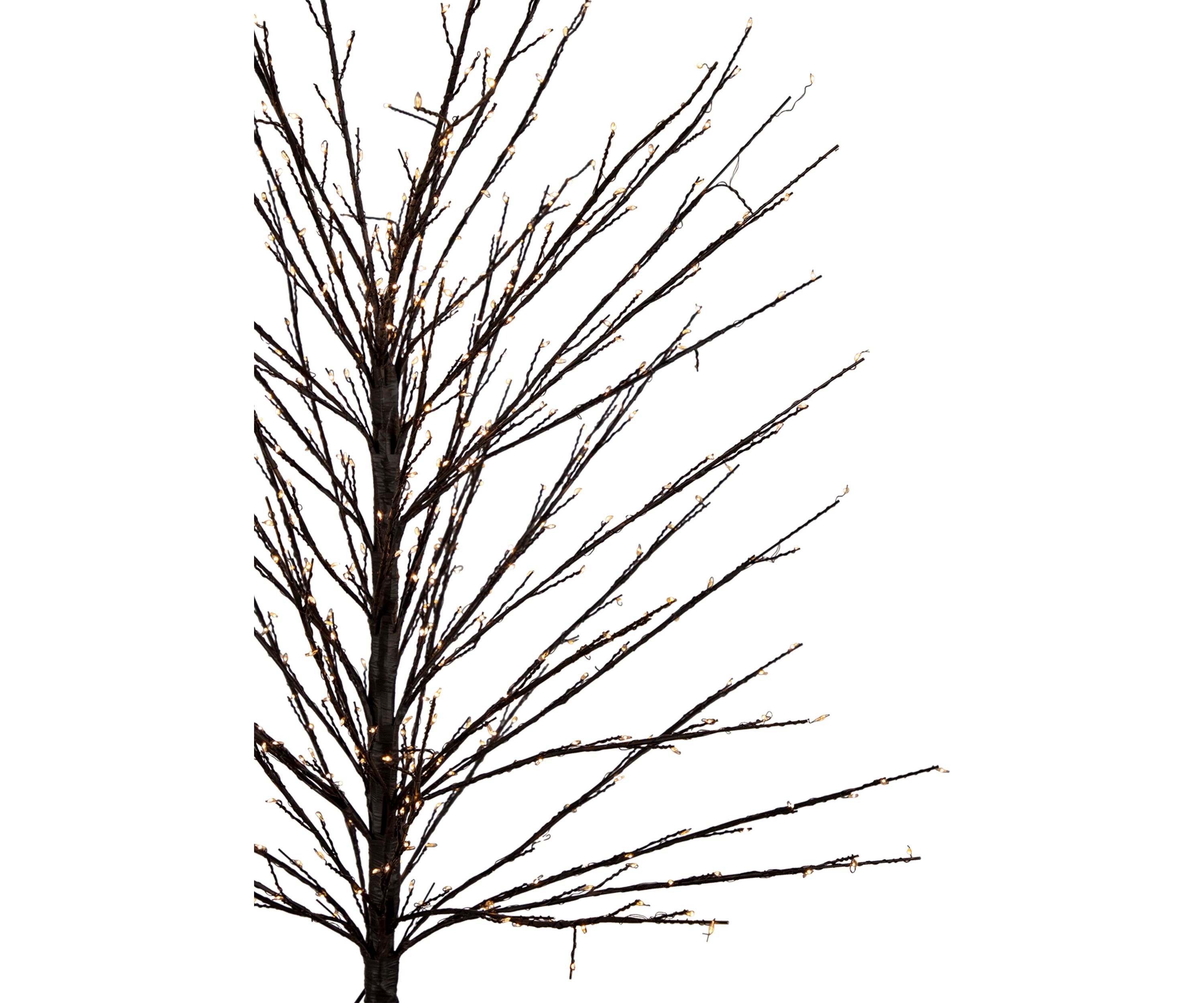 5 Black LED Lighted Christmas Twig Tree - Warm White Lights