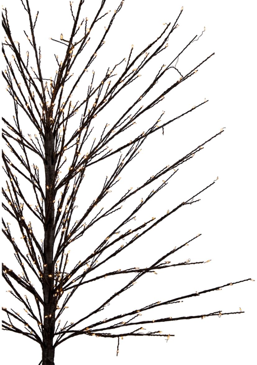 5 Black LED Lighted Christmas Twig Tree - Warm White Lights