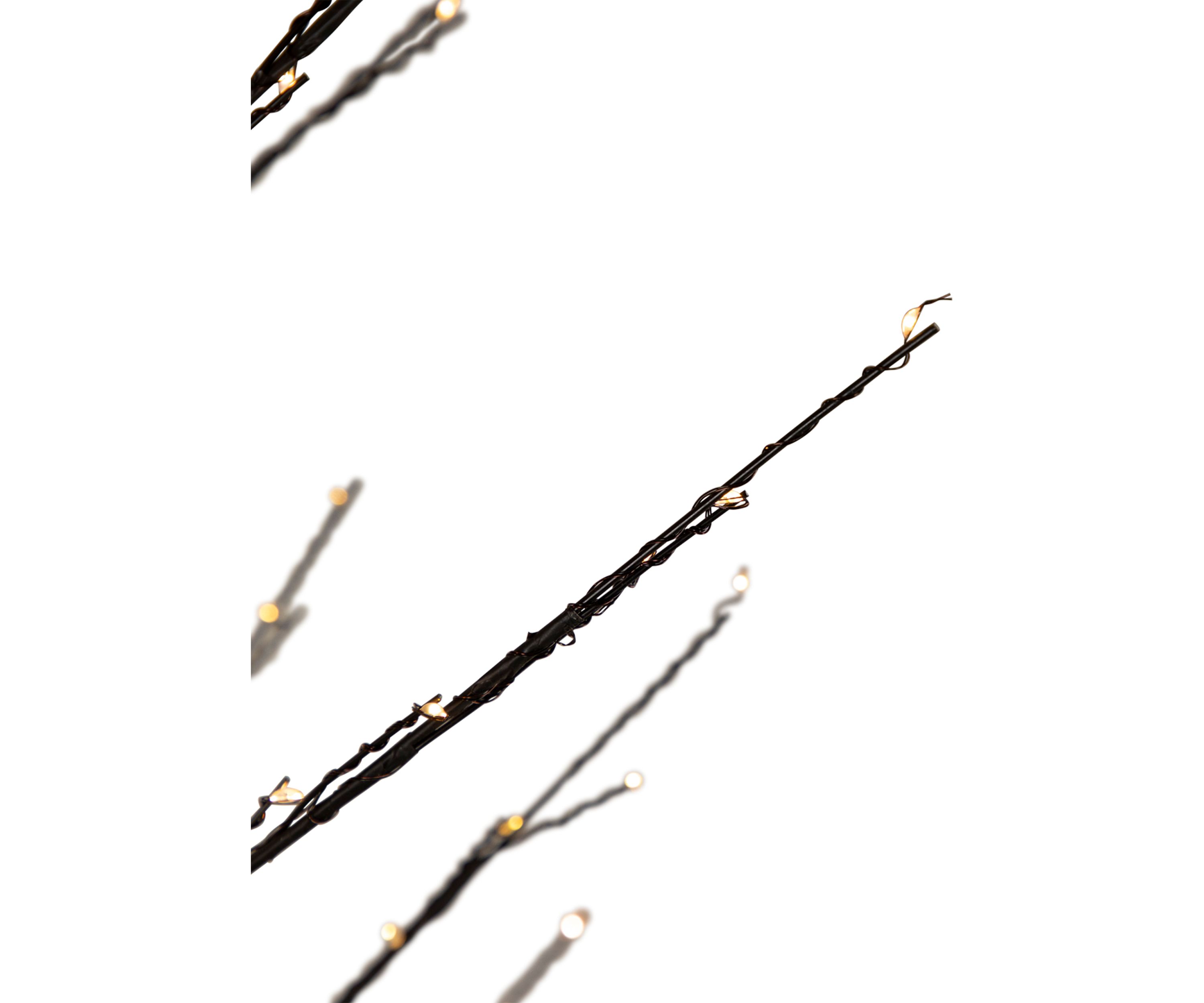 5 Black LED Lighted Christmas Twig Tree - Warm White Lights