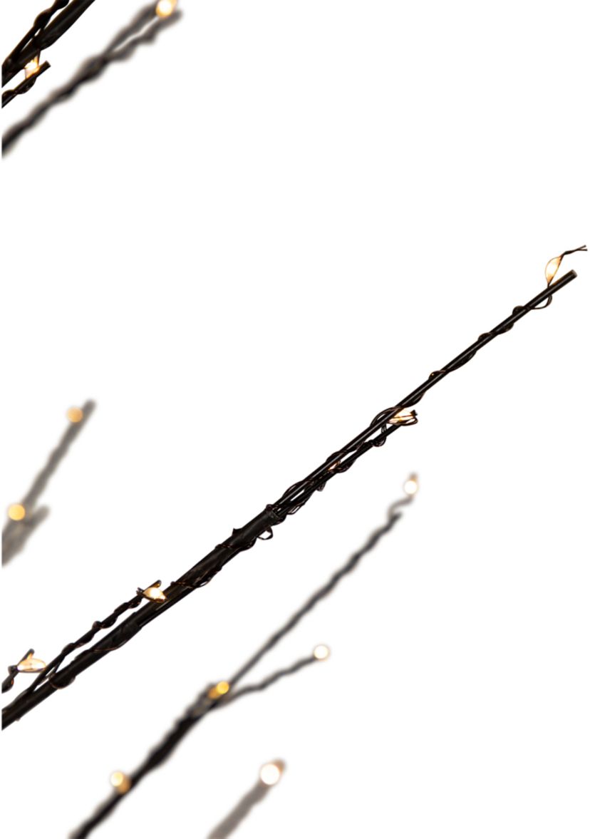 5 Black LED Lighted Christmas Twig Tree - Warm White Lights