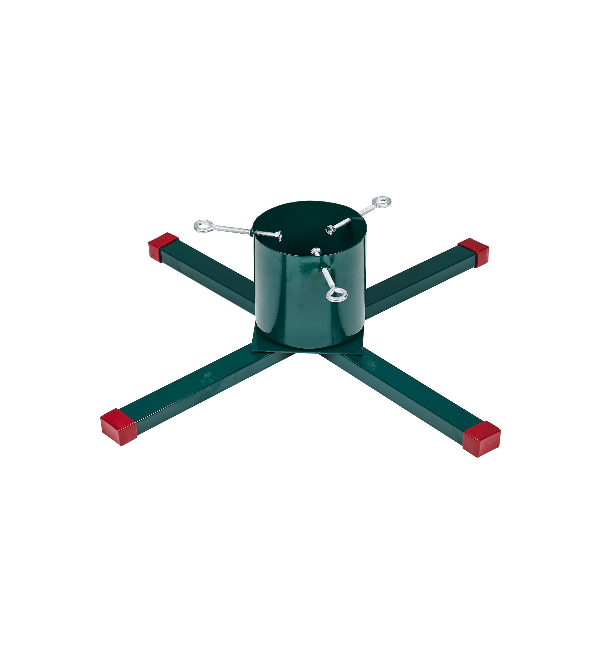 Green Metal Live Christmas Tree Stand - For Trees up to 9ft Tall