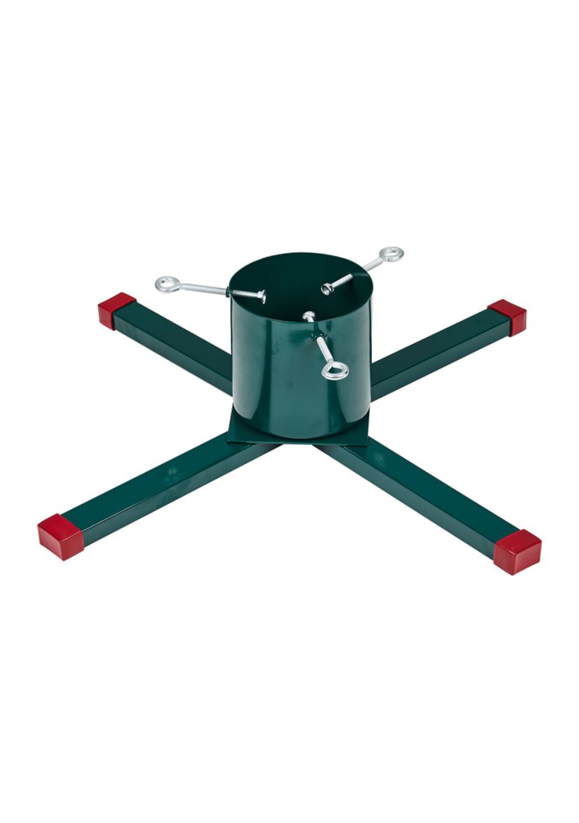 Green Metal Live Christmas Tree Stand - For Trees up to 9ft Tall