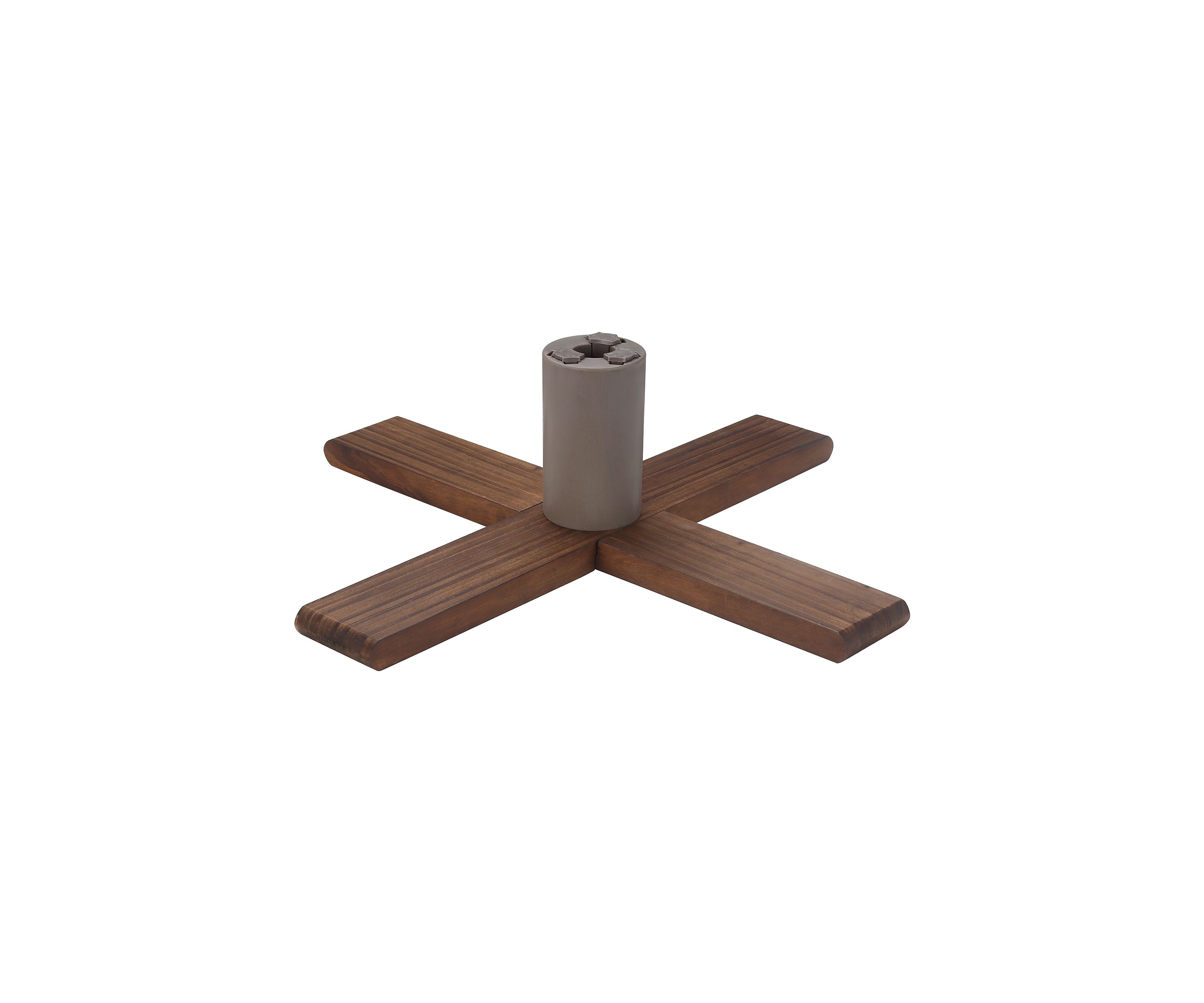 Dark Wood Adjustable Artificial Christmas Tree Stand - For Trees up to 7.75ft Tall