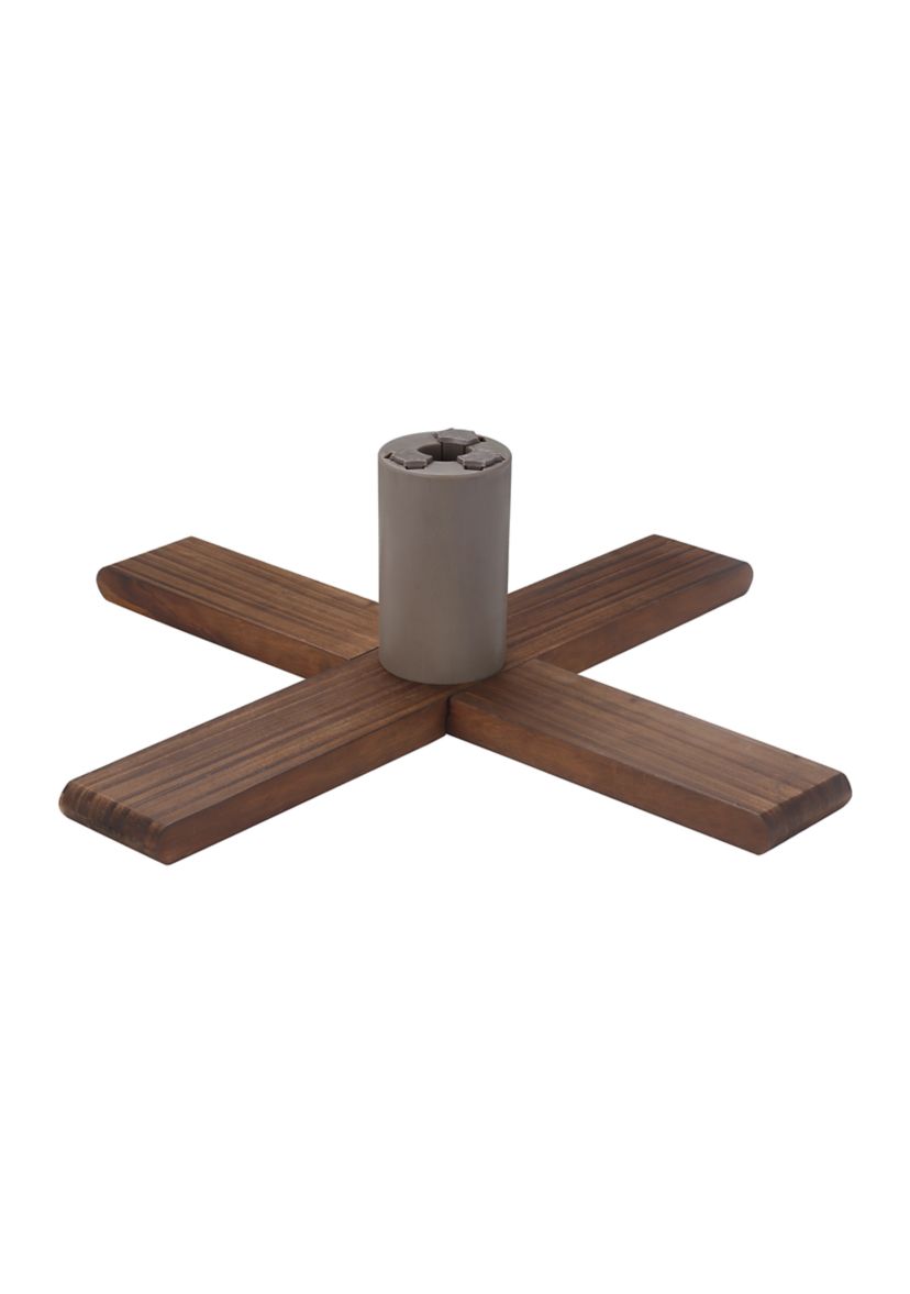 Dark Wood Adjustable Artificial Christmas Tree Stand - For Trees up to 7.75ft Tall