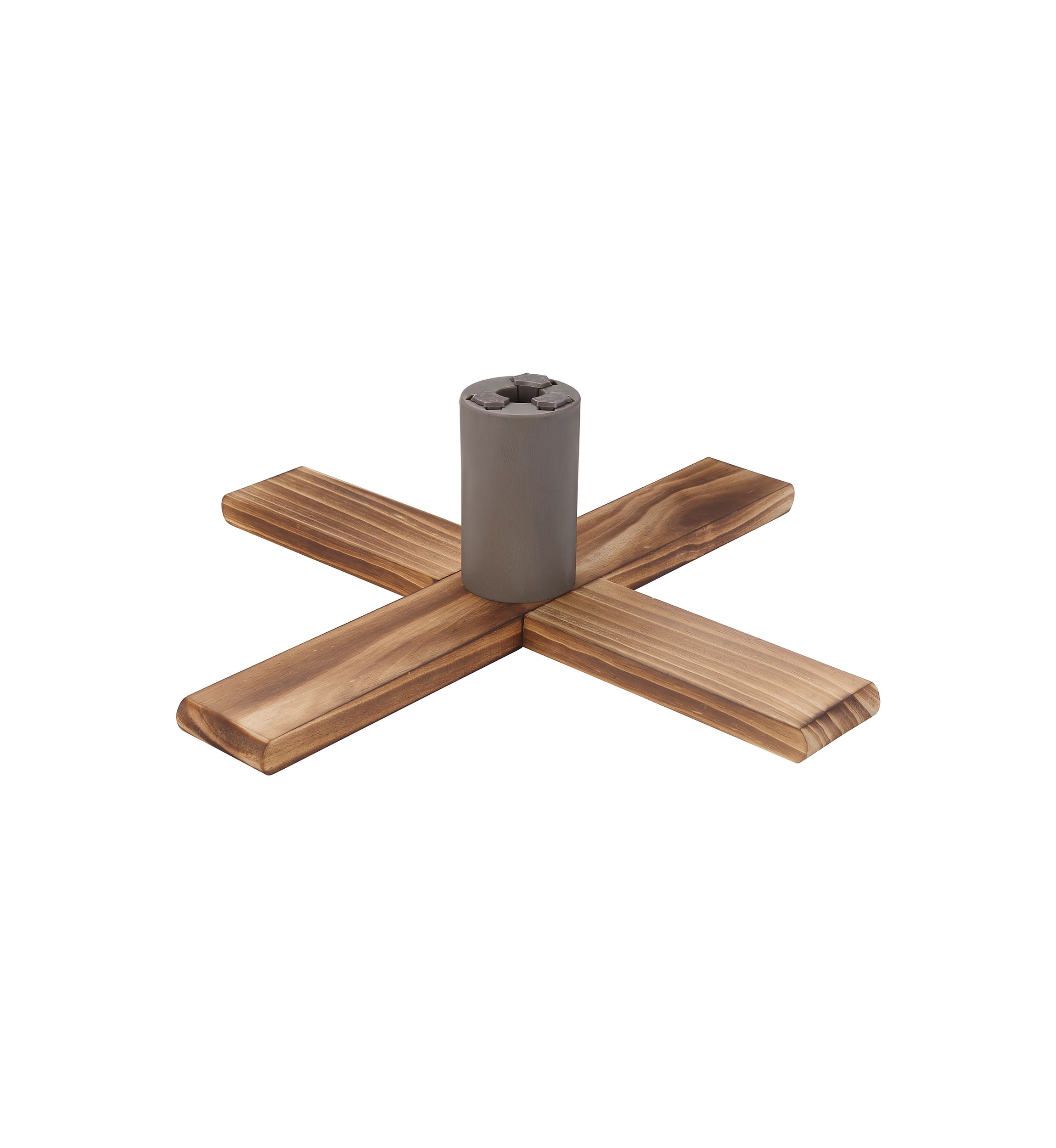 Light Wood Adjustable Artificial Christmas Tree Stand - For Trees up to 7.75ft Tall