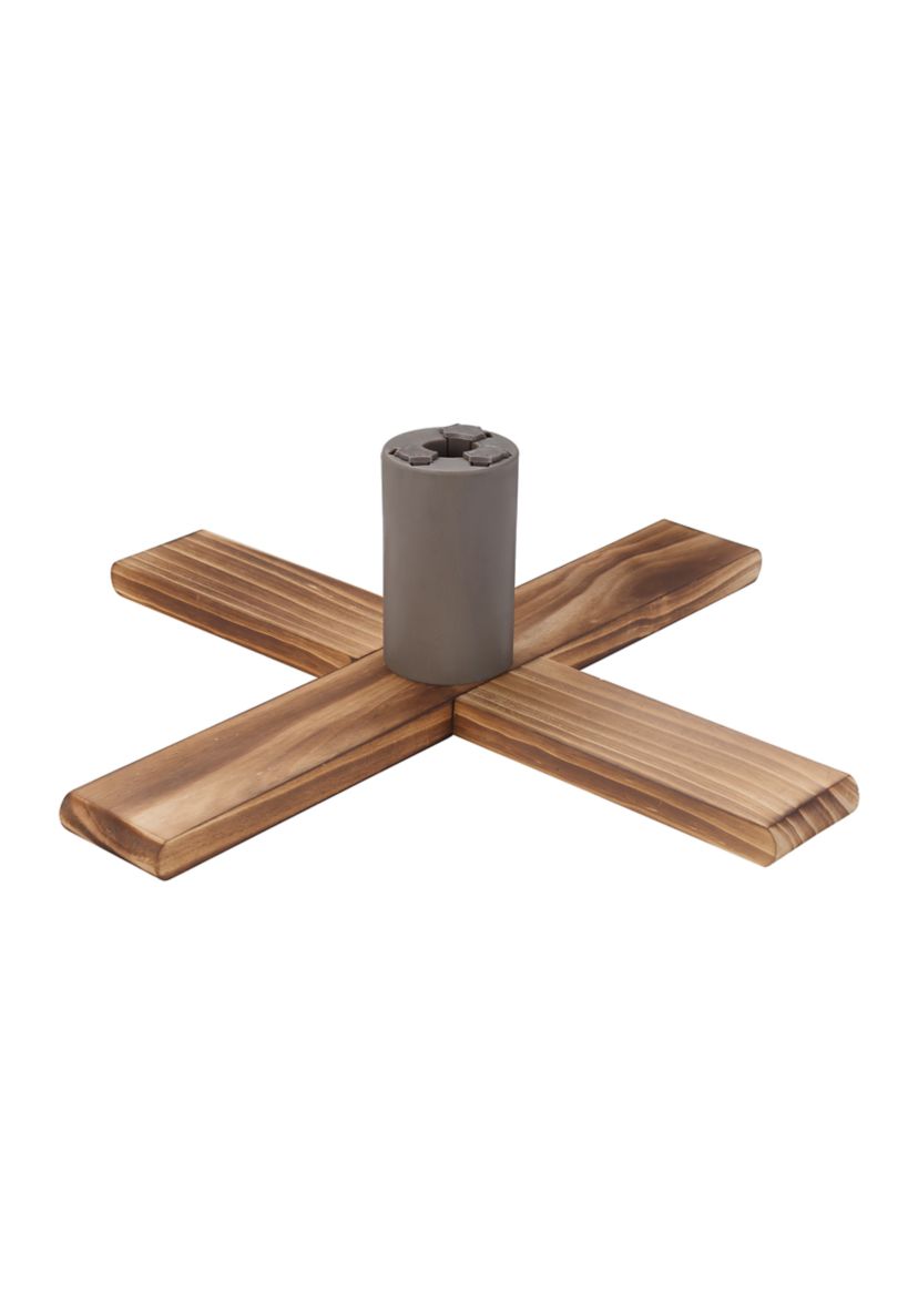 Light Wood Adjustable Artificial Christmas Tree Stand - For Trees up to 7.75ft Tall