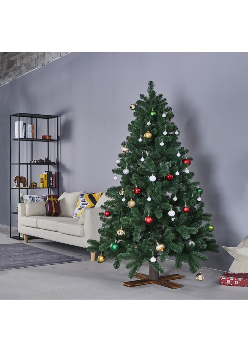 Light Wood Adjustable Artificial Christmas Tree Stand - For Trees up to 7.75ft Tall
