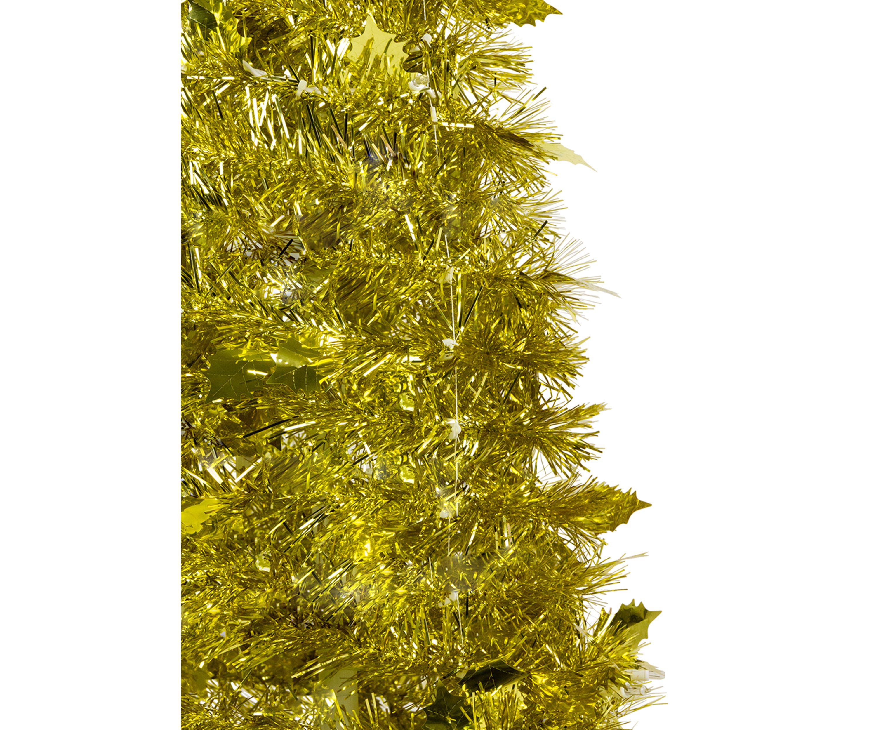 4 Gold Tinsel Pop-Up Artificial Christmas Tree  Unlit