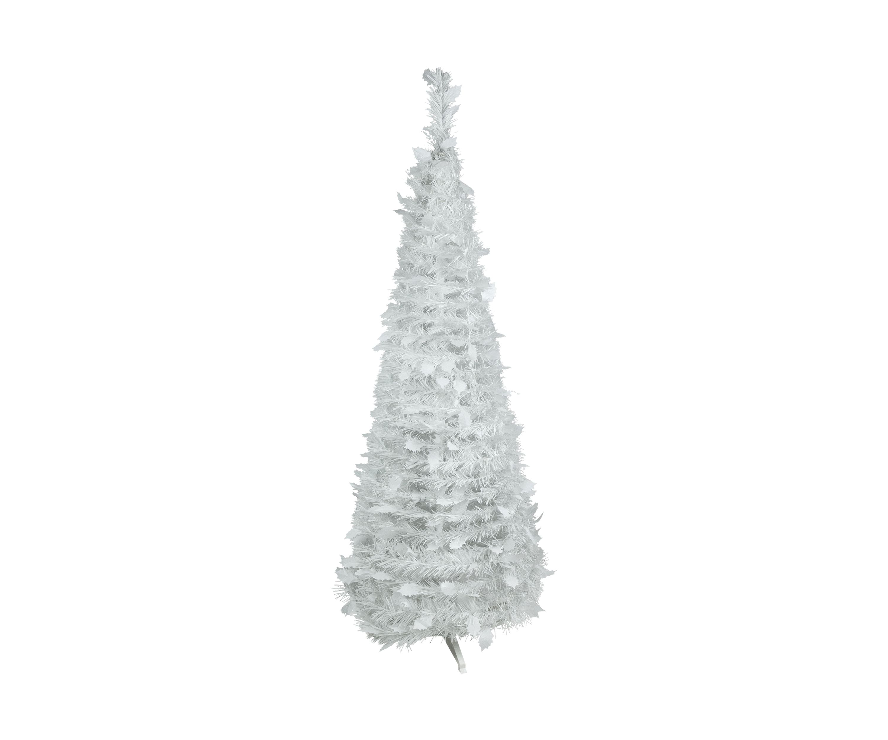 4 White Tinsel Pop-Up Artificial Christmas Tree  Unlit