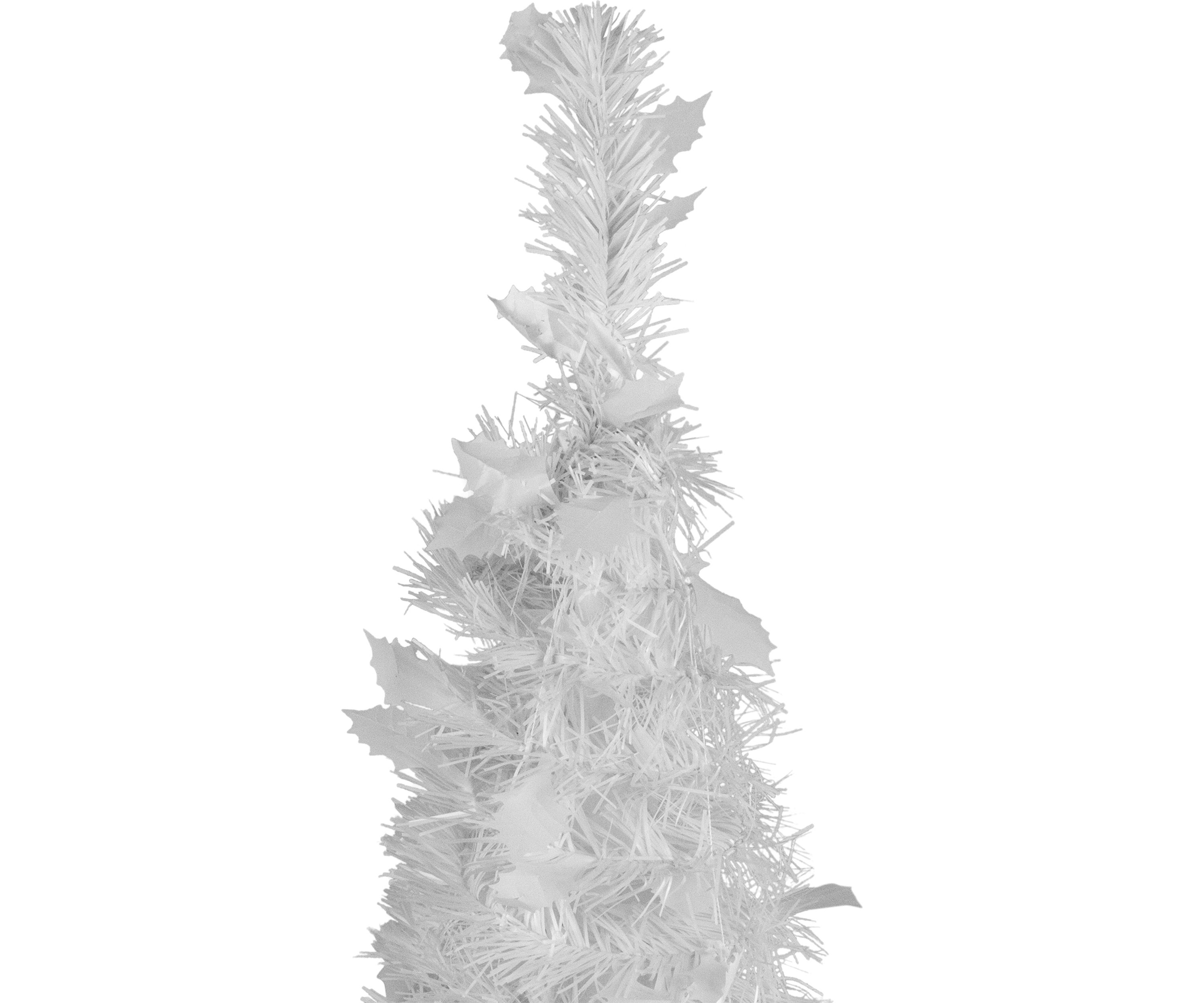 4 White Tinsel Pop-Up Artificial Christmas Tree  Unlit