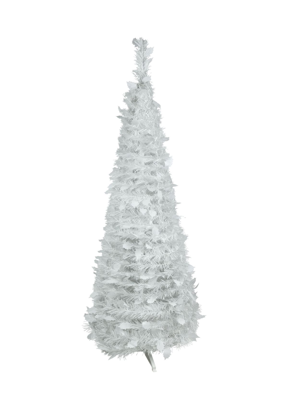 6 White Tinsel Pop-Up Artificial Christmas Tree  Unlit