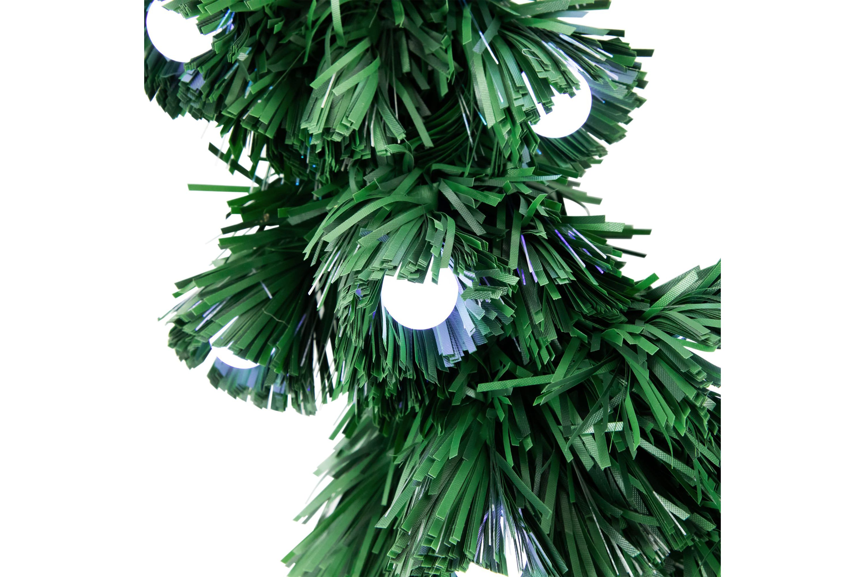 Pre-Lit Color Changing Fiber Optic Globe Lights Artificial Christmas Wreath  12-Inch