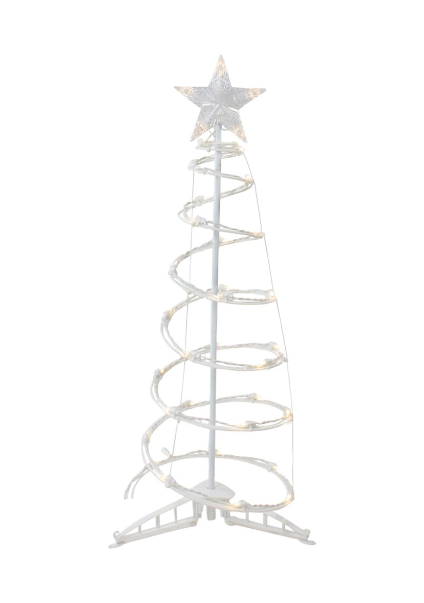 3ft LED Lighted Spiral Cone Tree Outdoor Christmas Decoration  Warm White Lights