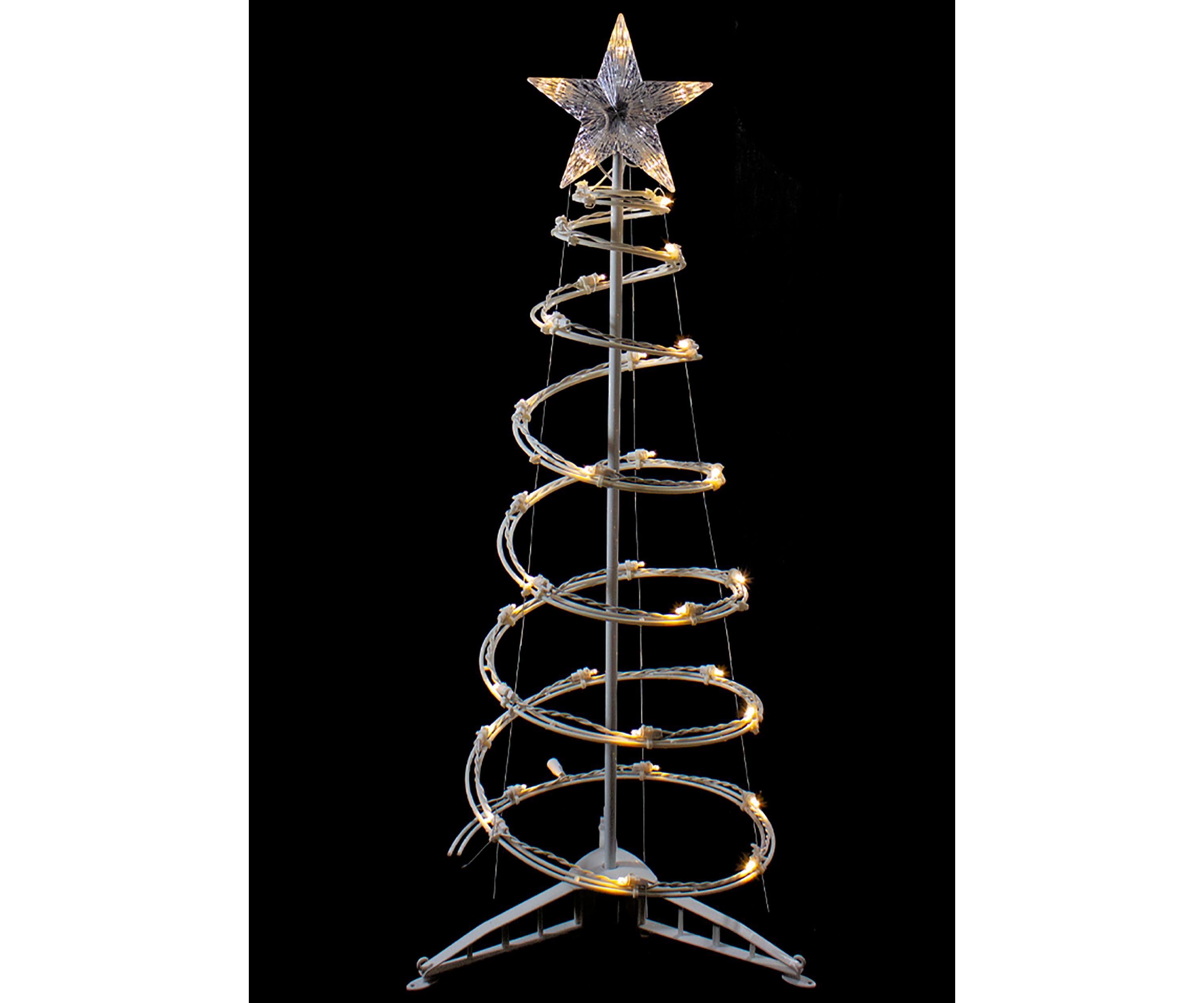 3ft LED Lighted Spiral Cone Tree Outdoor Christmas Decoration  Warm White Lights