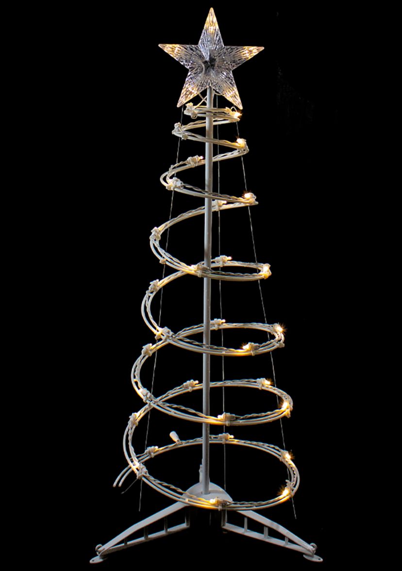 3ft LED Lighted Spiral Cone Tree Outdoor Christmas Decoration  Warm White Lights
