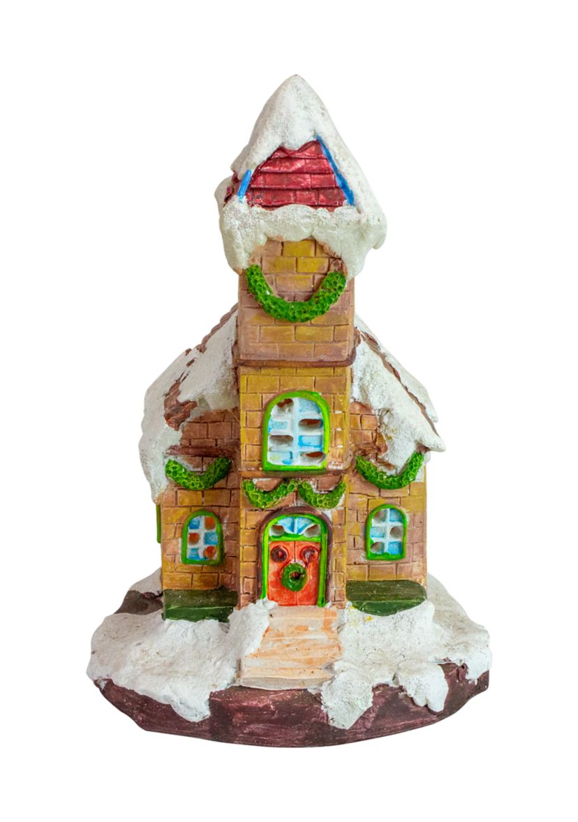 8.5Inch LED Lighted Church Christmas Village Decoration