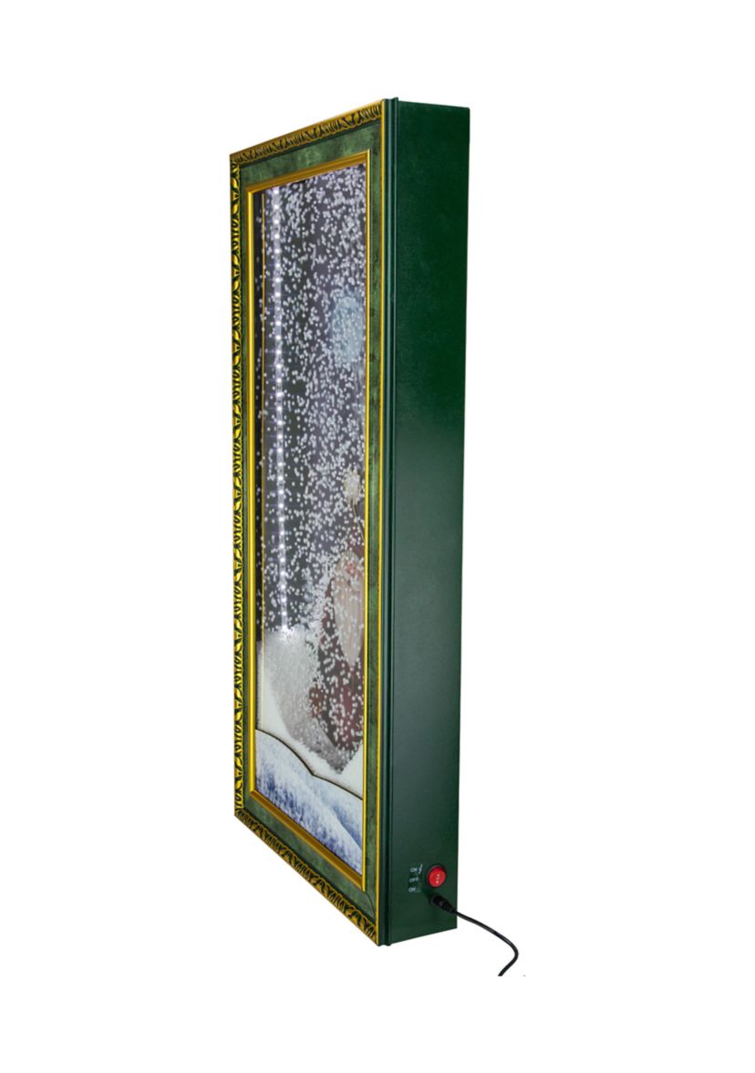 31Inch LED Lighted Musical Snowing Santa Wall Plaque