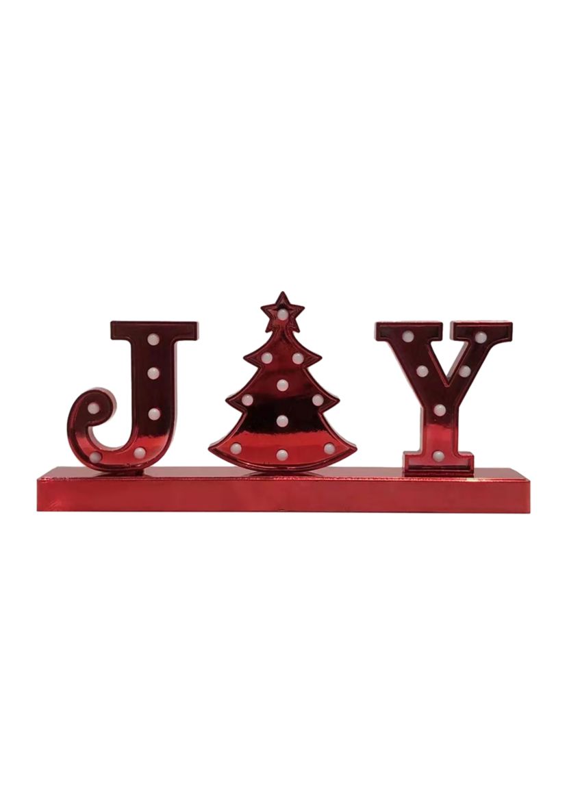 6.5Inch LED Lighted Red Joy Christmas Marquee Sign