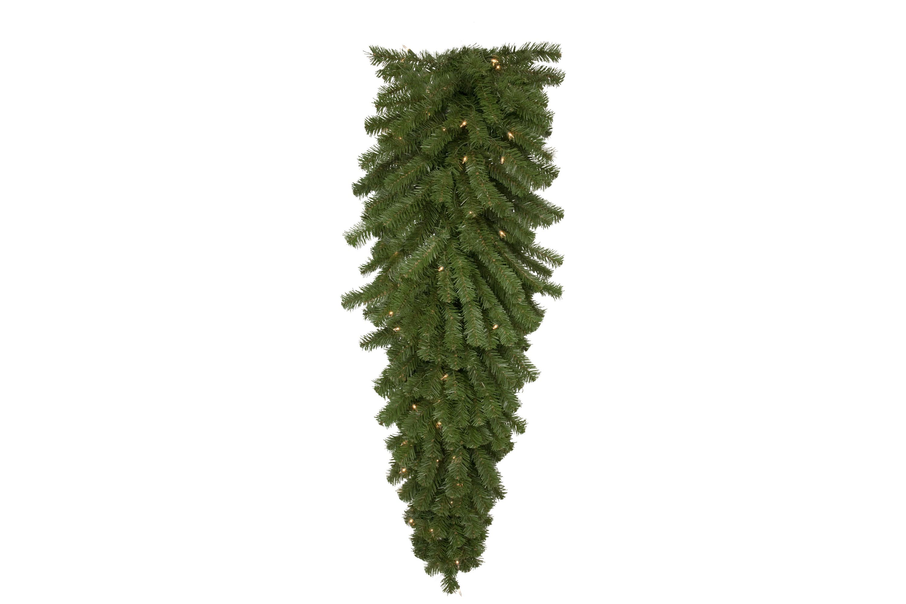 54inch Pre-Lit Deluxe Dorchester Pine Artificial Christmas Teardrop Swag Clear Lights