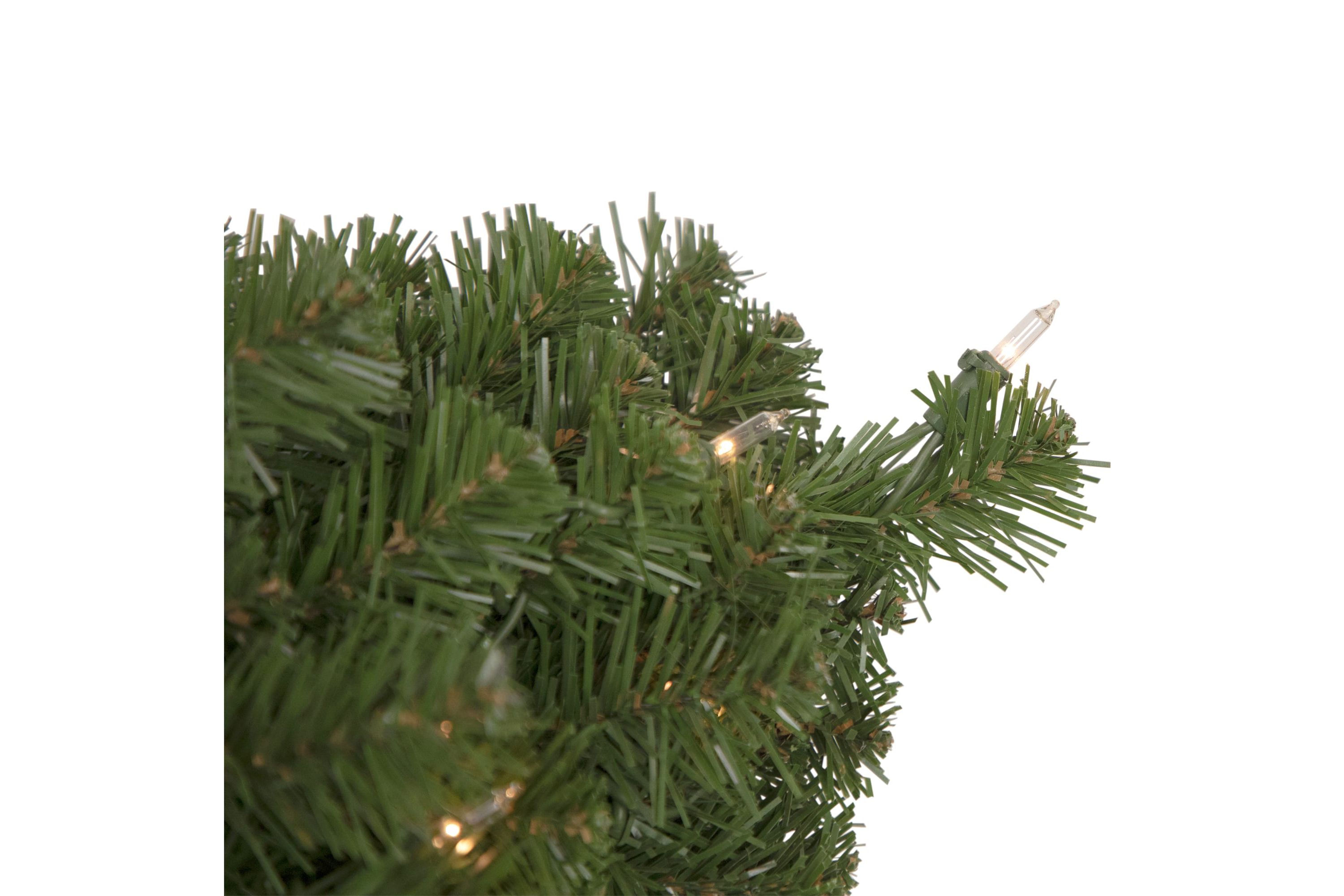 54inch Pre-Lit Deluxe Dorchester Pine Artificial Christmas Teardrop Swag Clear Lights