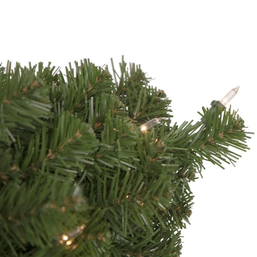 54inch Pre-Lit Deluxe Dorchester Pine Artificial Christmas Teardrop Swag Clear Lights