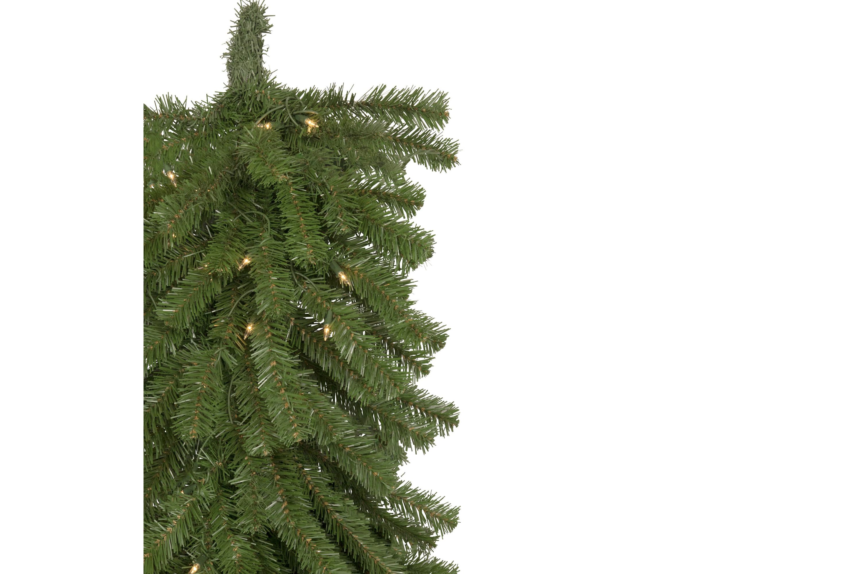 54inch Pre-Lit Deluxe Dorchester Pine Artificial Christmas Teardrop Swag Clear Lights