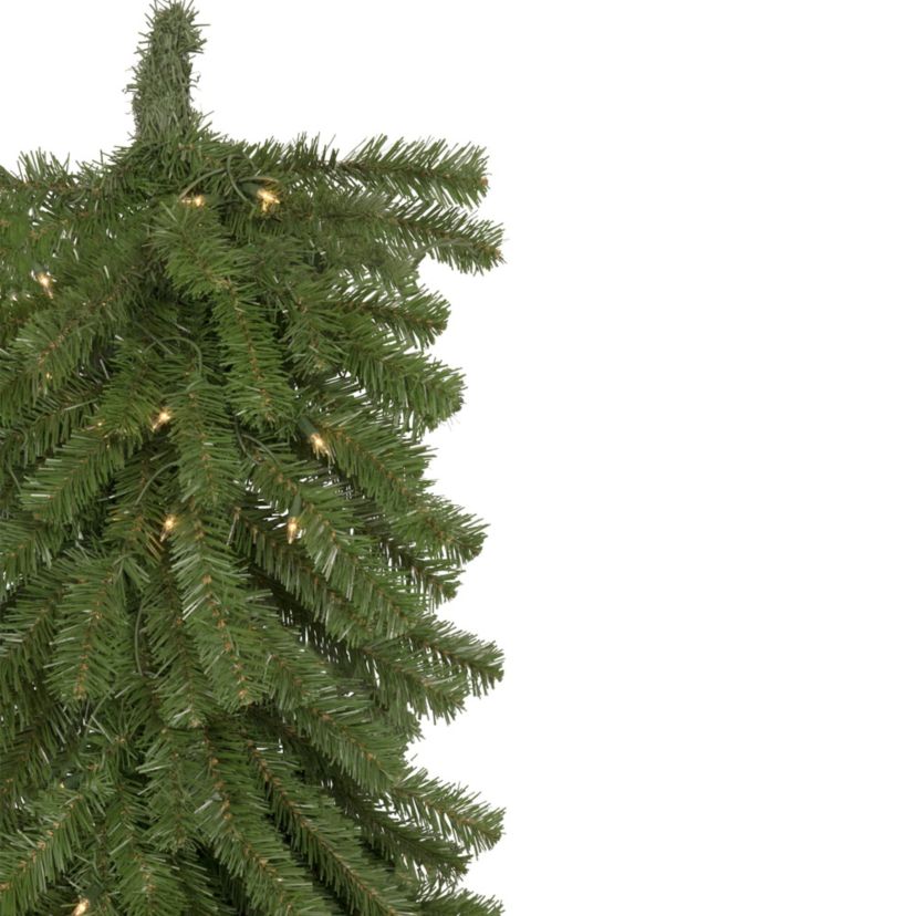 54inch Pre-Lit Deluxe Dorchester Pine Artificial Christmas Teardrop Swag Clear Lights