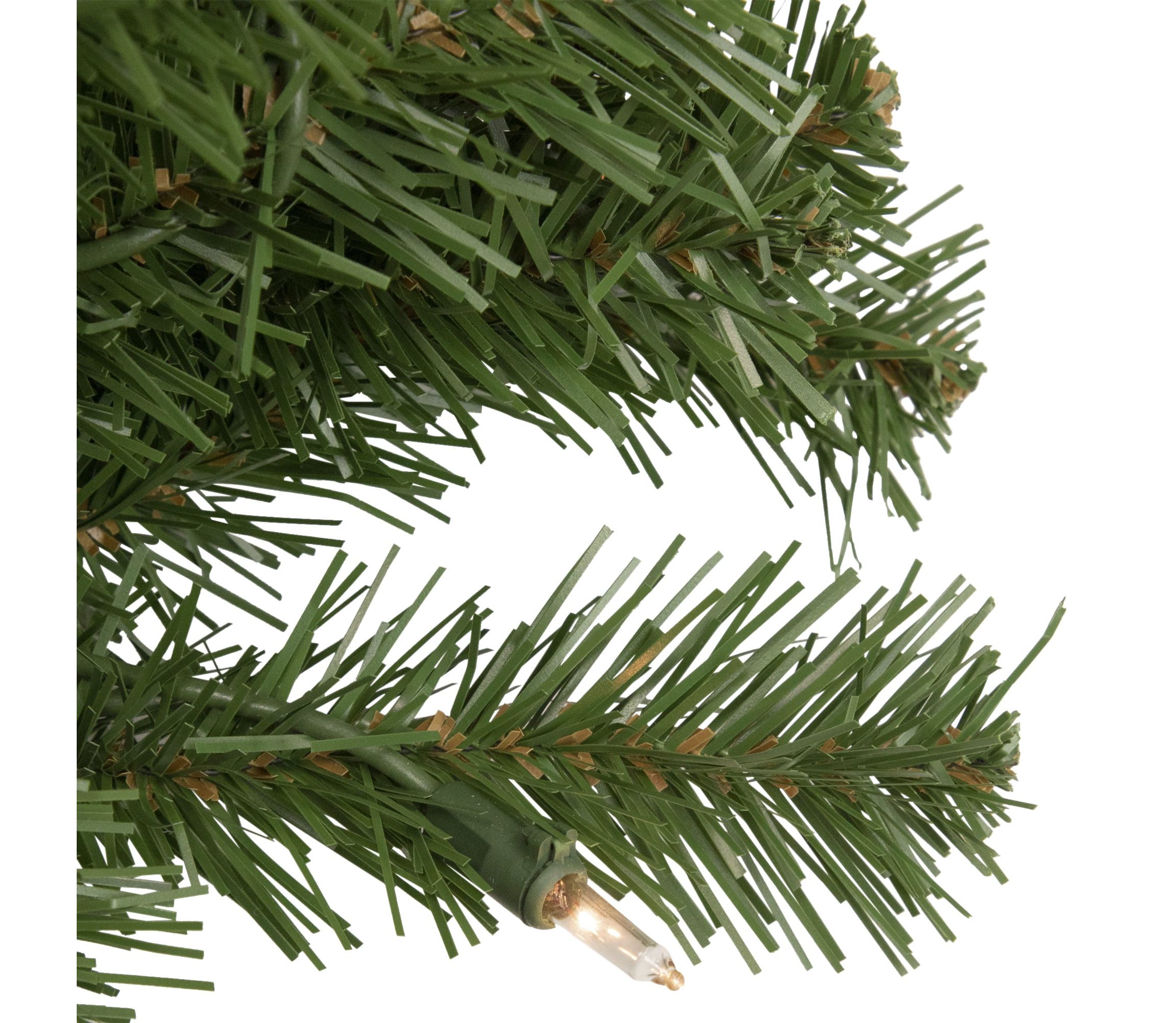 Pre-Lit Dorchester Pine Artificial Christmas Wreath  24-Inch  Clear Lights