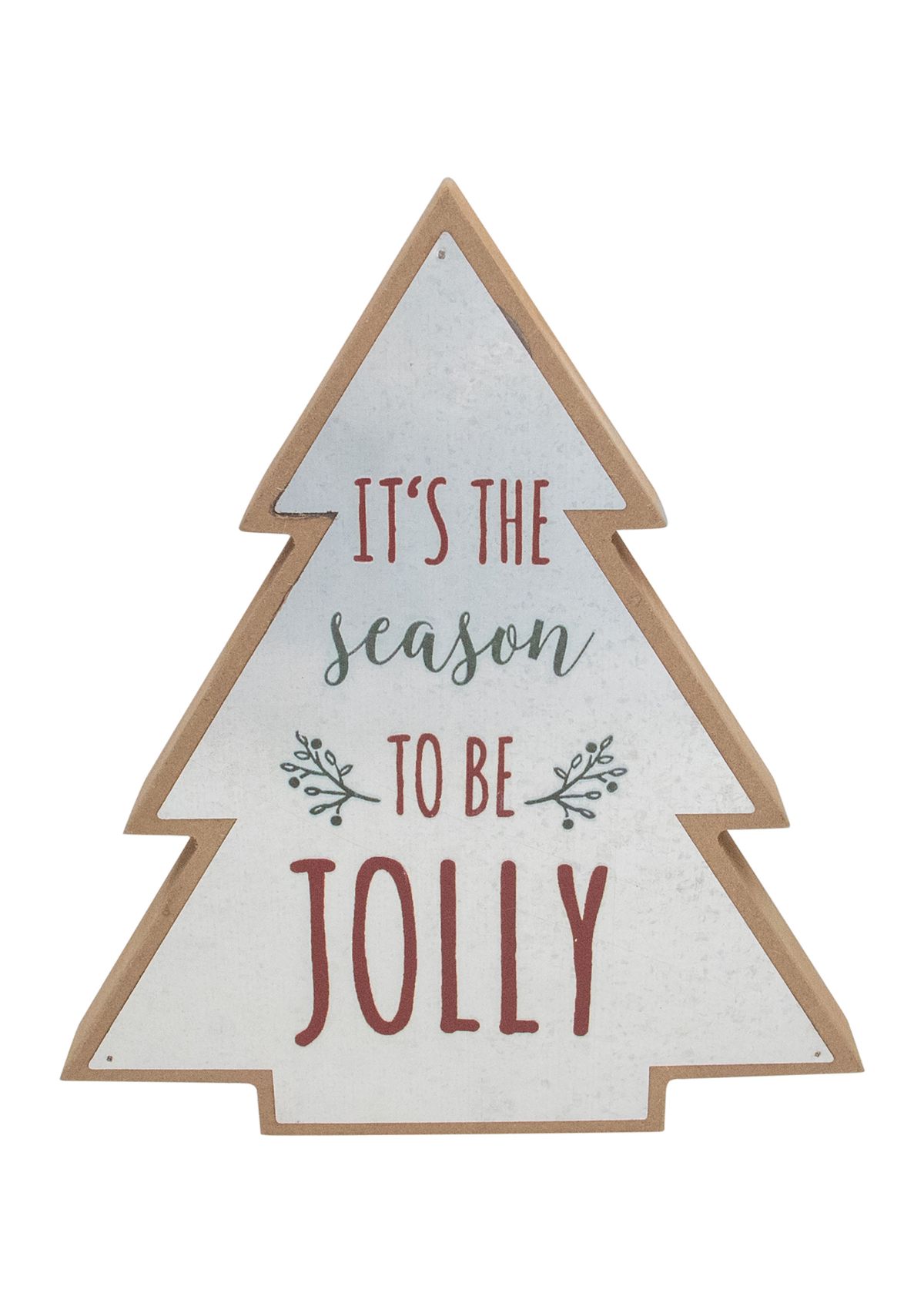10Inch Tree Shaped Tis the Season to be Jolly Christmas Sign