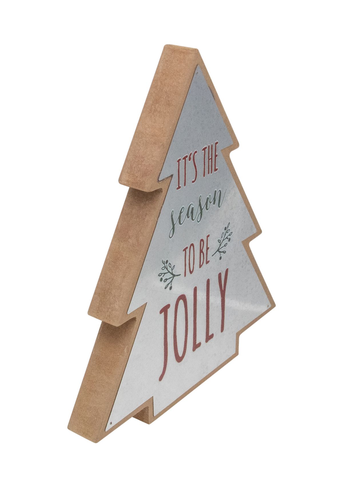10Inch Tree Shaped Tis the Season to be Jolly Christmas Sign