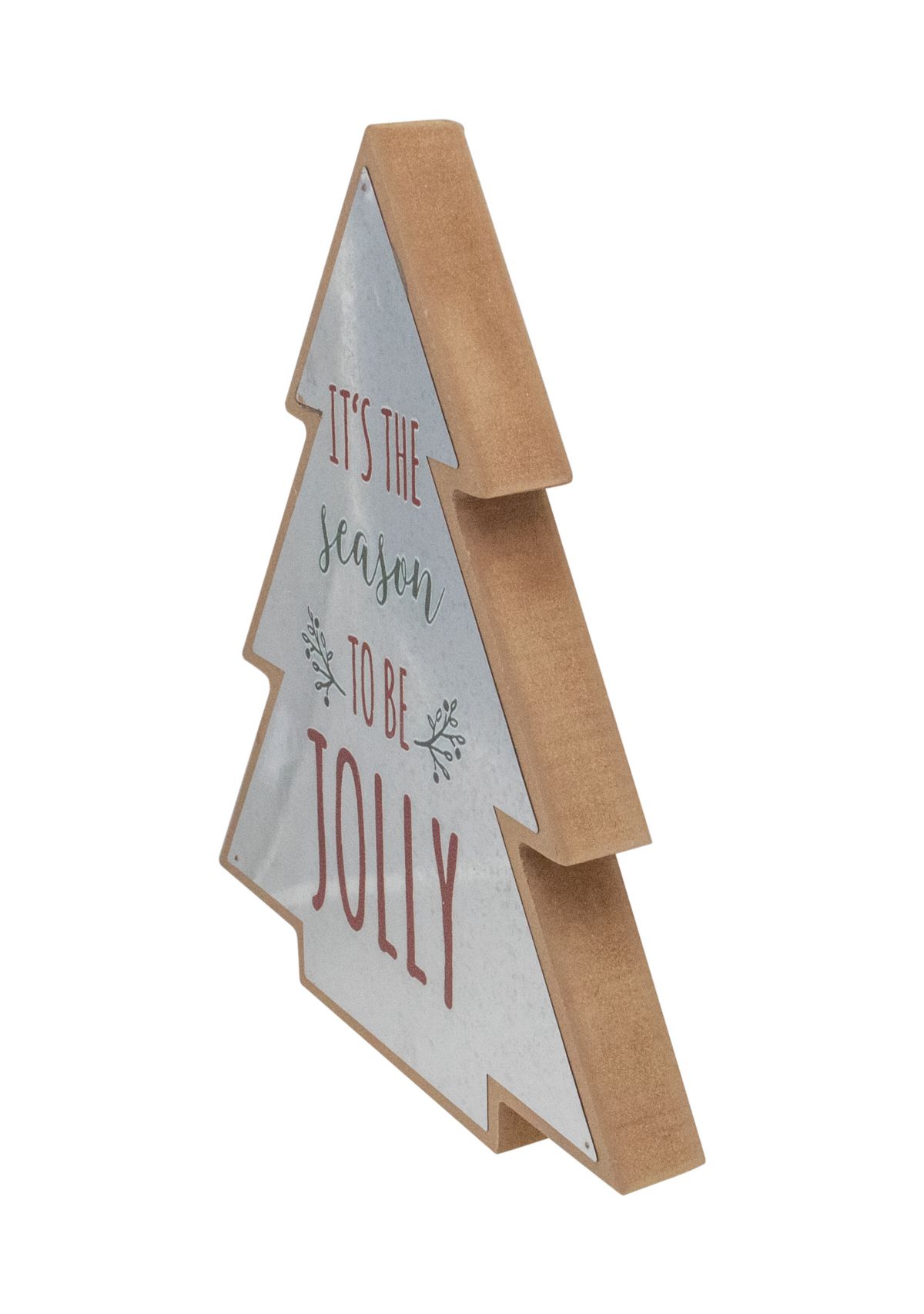 10Inch Tree Shaped Tis the Season to be Jolly Christmas Sign