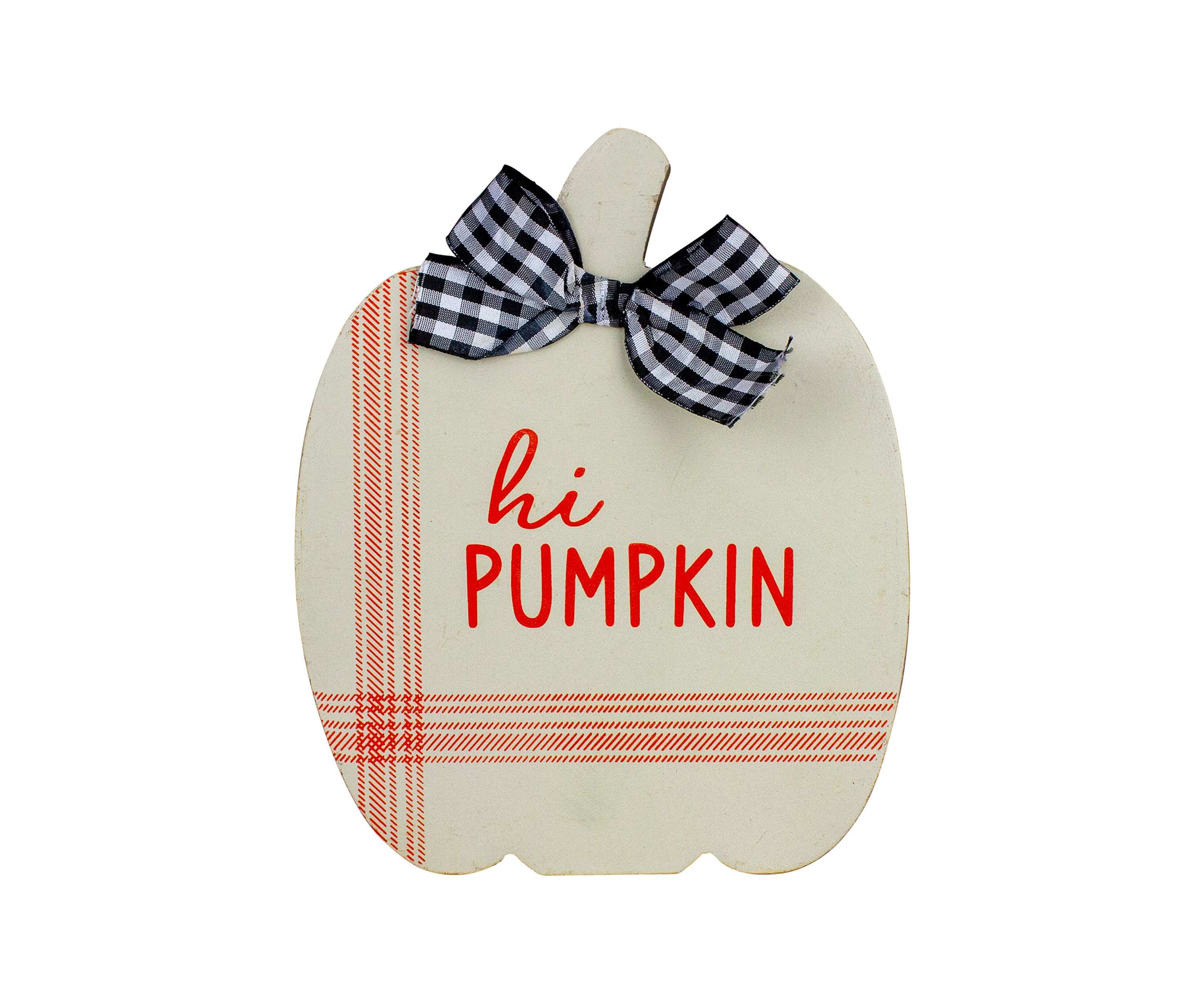 Set of 2 Blue and Beige Fall Harvest Wooden Pumpkin Welcome Plaques 8 inch