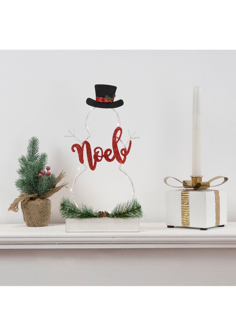 4.5Inch White Metal Gift Box Christmas Taper Candle Holder