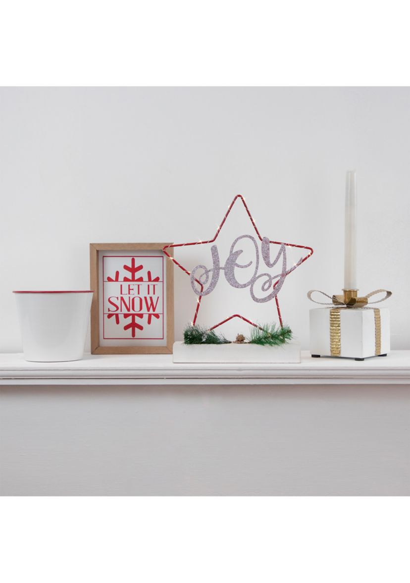 4.5Inch White Metal Gift Box Christmas Taper Candle Holder