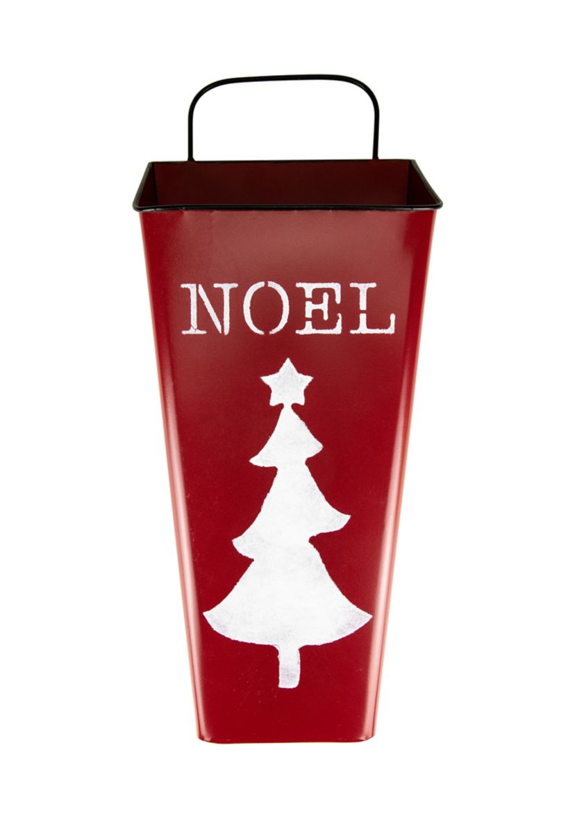Set of 2 Red Noel and Green Joy Christmas Container Wall Hangings 19.75Inch