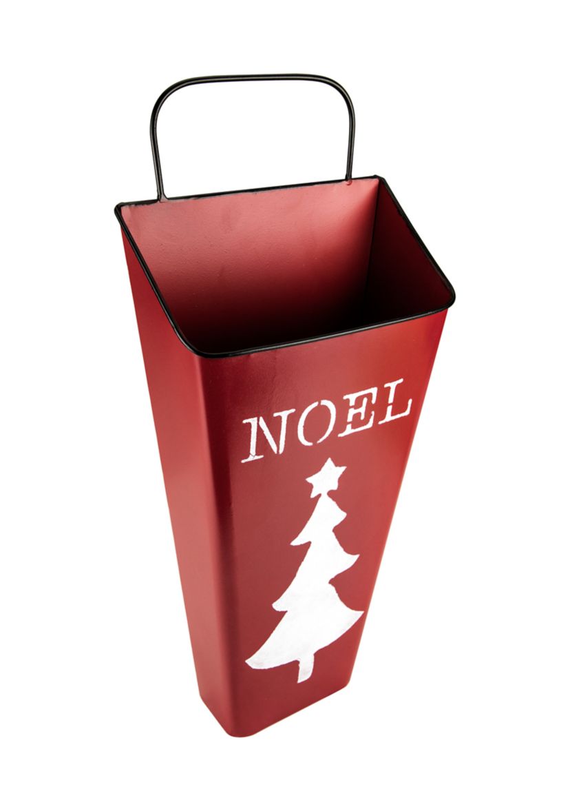 Set of 2 Red Noel and Green Joy Christmas Container Wall Hangings 19.75Inch