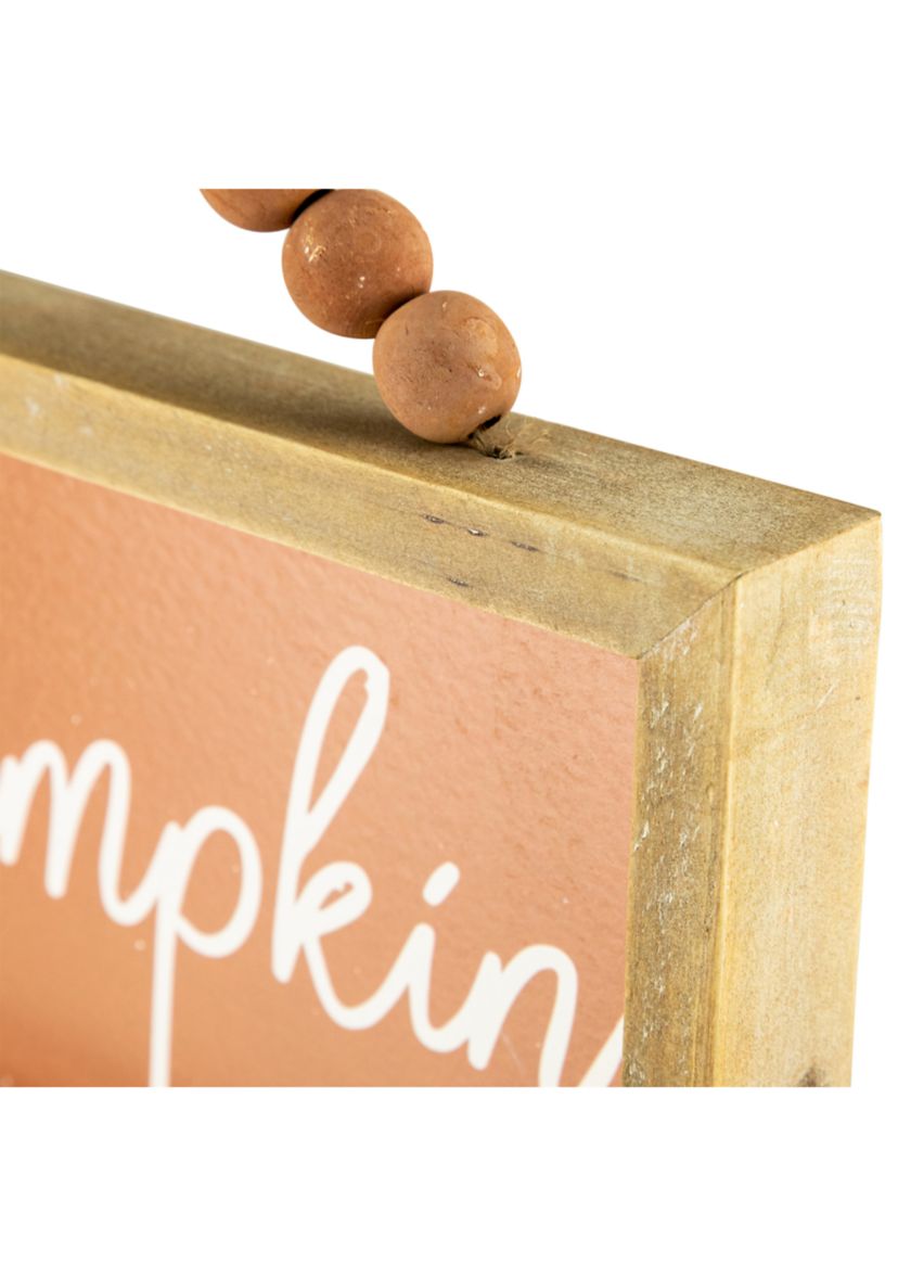 11.75 inch Orange Hi Pumpkin Autumn Harvest Wall Sign