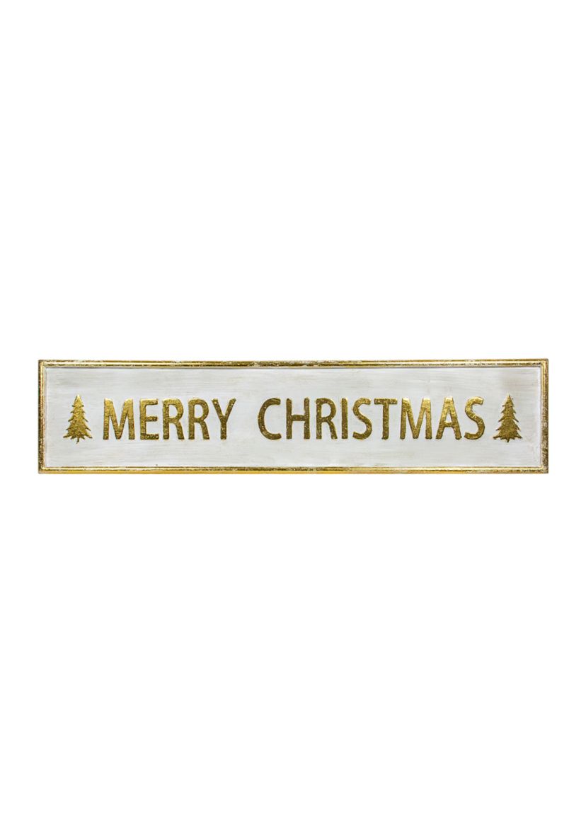 48Inch Metallic Gold Merry Christmas Metal Wall Sign