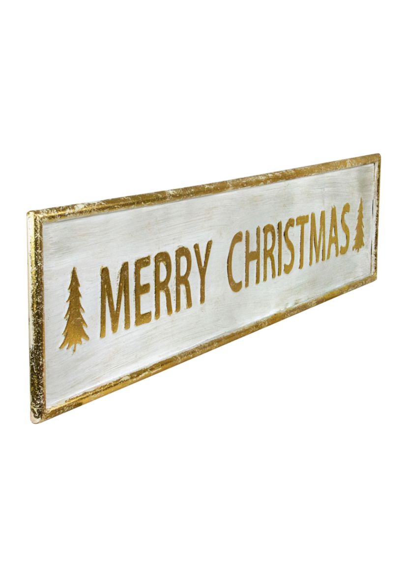 48Inch Metallic Gold Merry Christmas Metal Wall Sign
