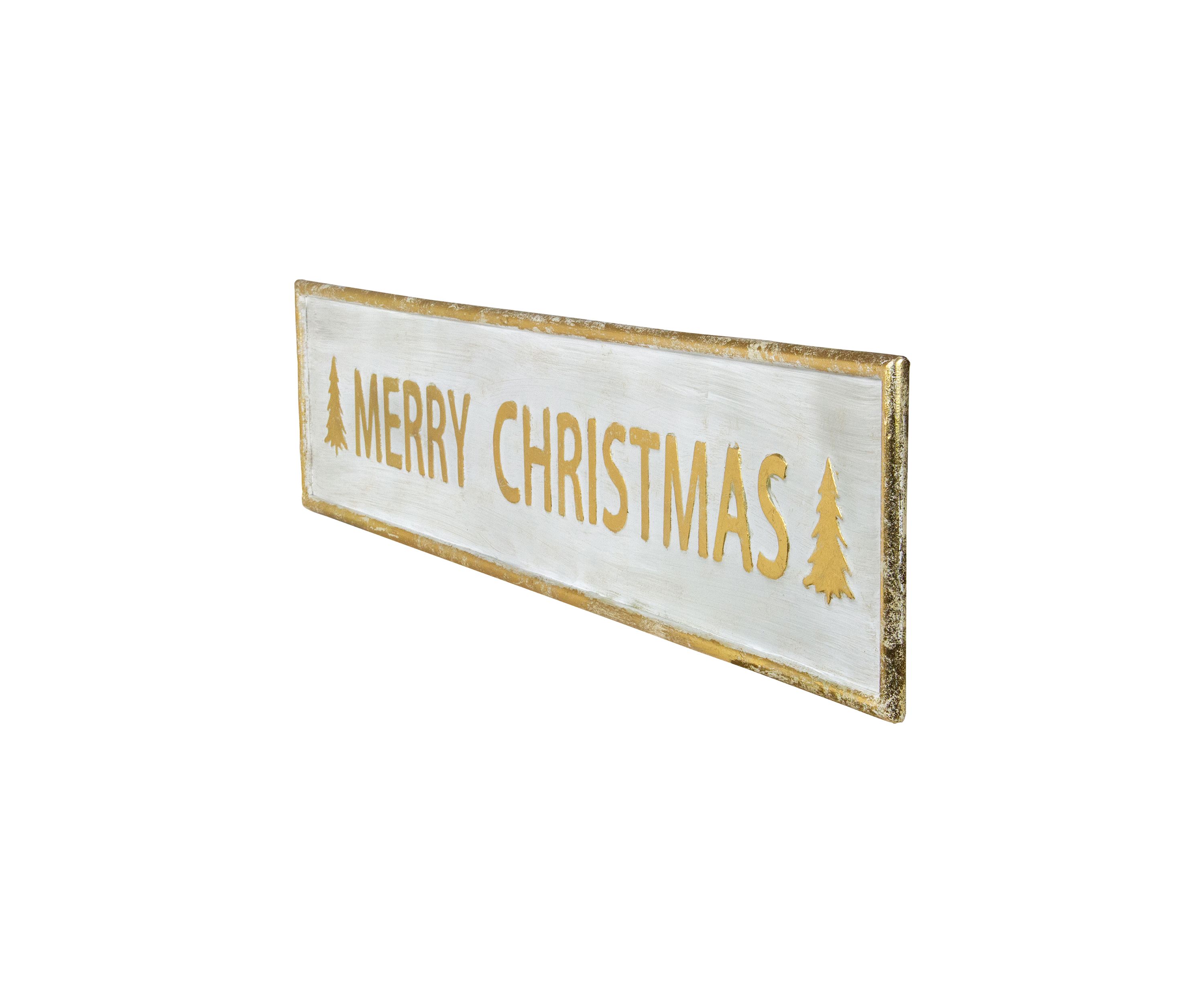 48Inch Metallic Gold Merry Christmas Metal Wall Sign
